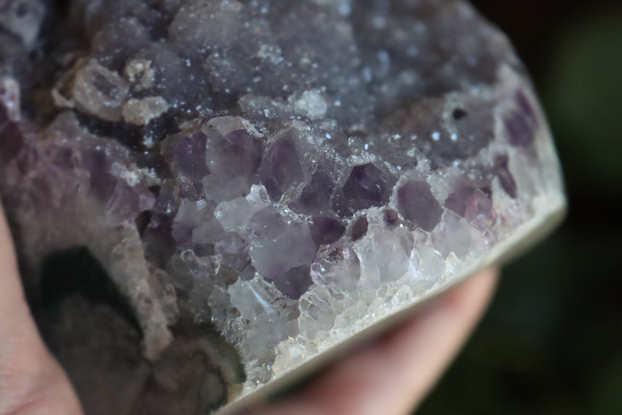 Amethyst cut base with calcite 4