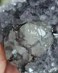 Amethyst cut base with calcite 3