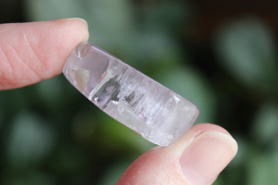 Polished pink kunzite 11