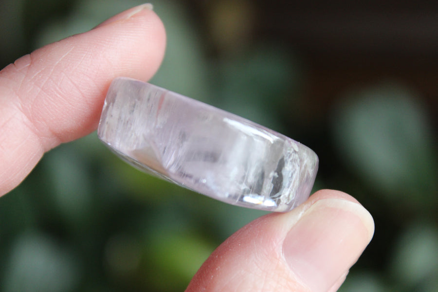 Polished pink kunzite 11