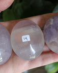 Yttrium lavender fluorite pocket stone