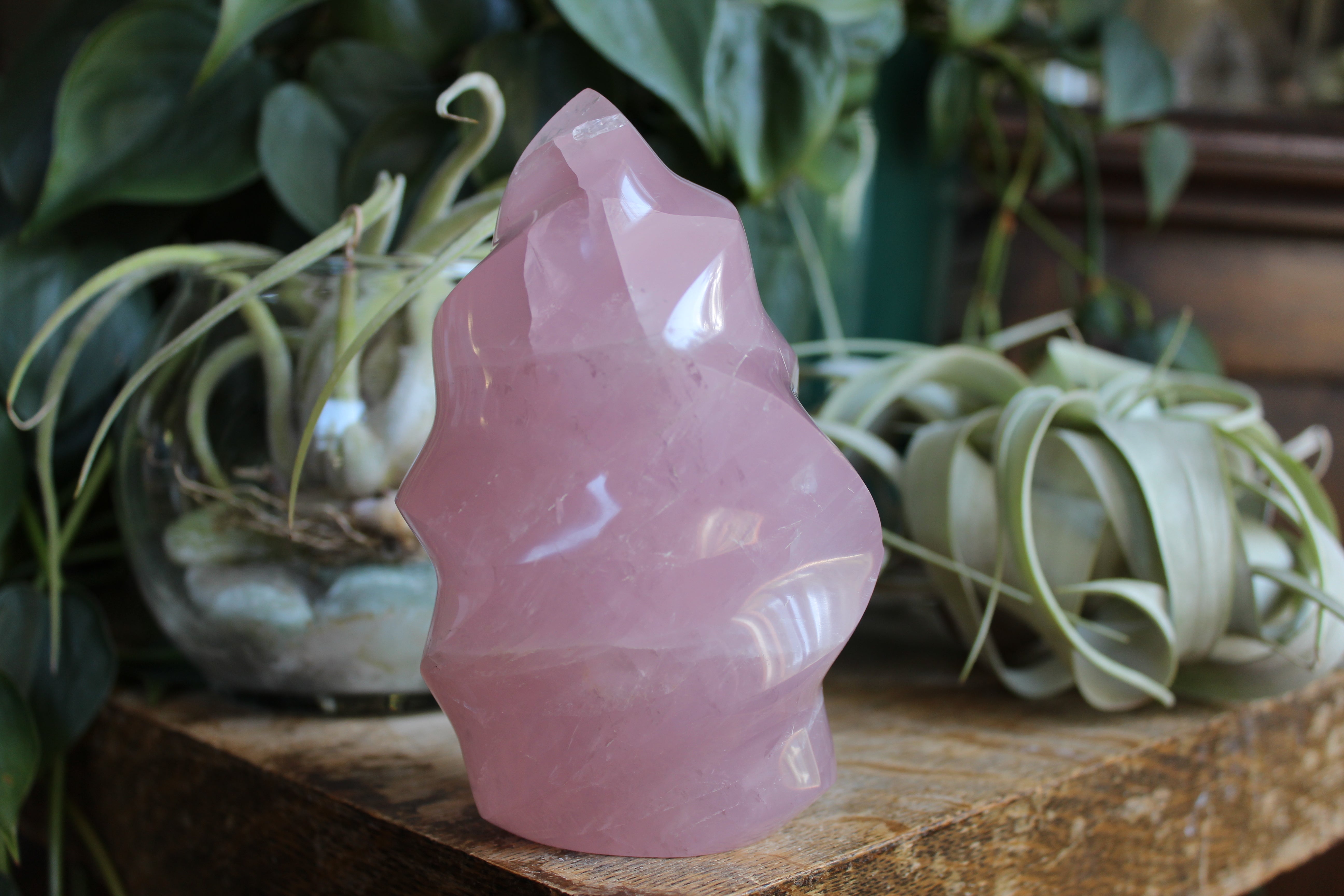 Rose quartz flame 1