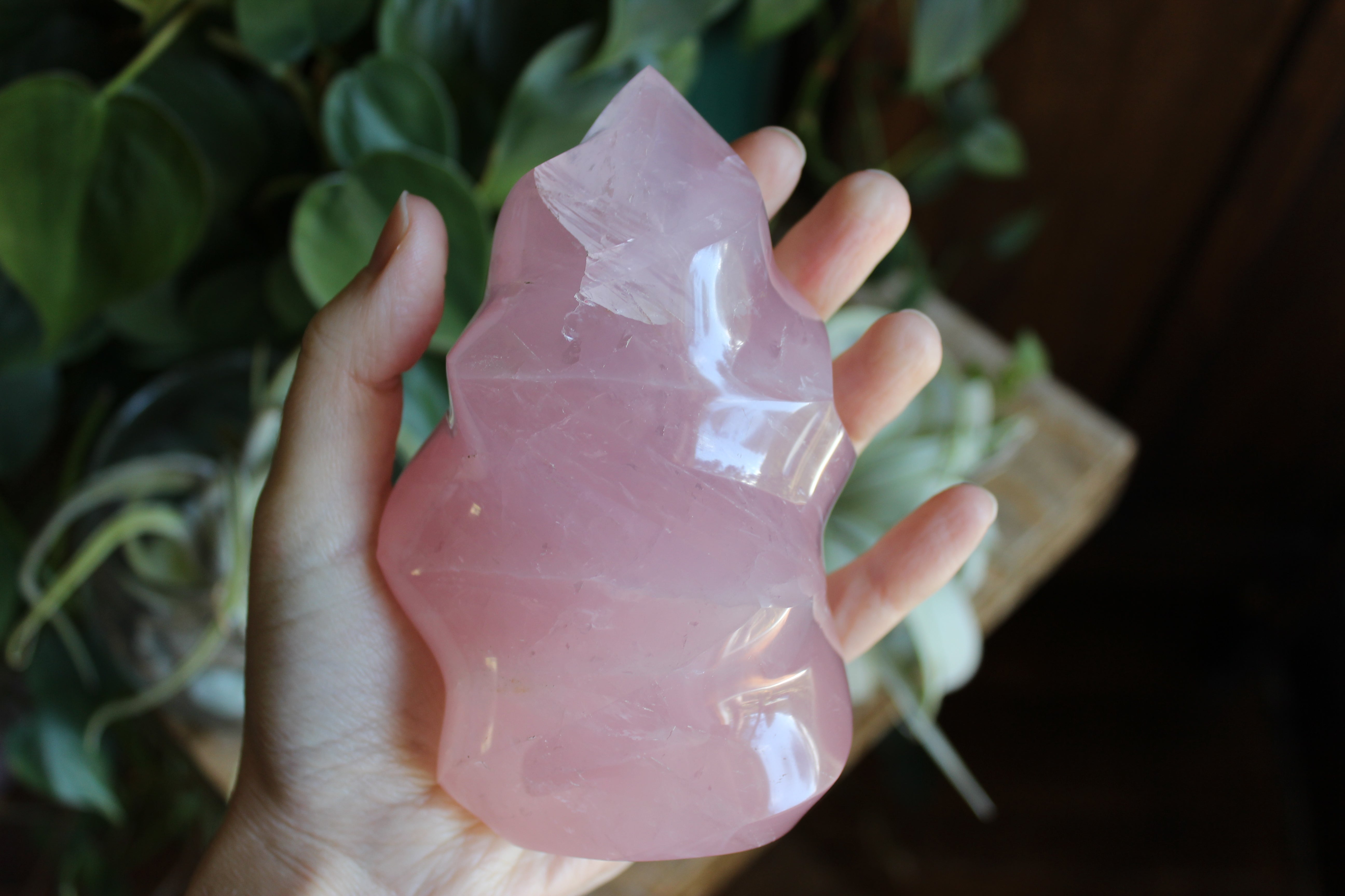 Rose quartz flame 1