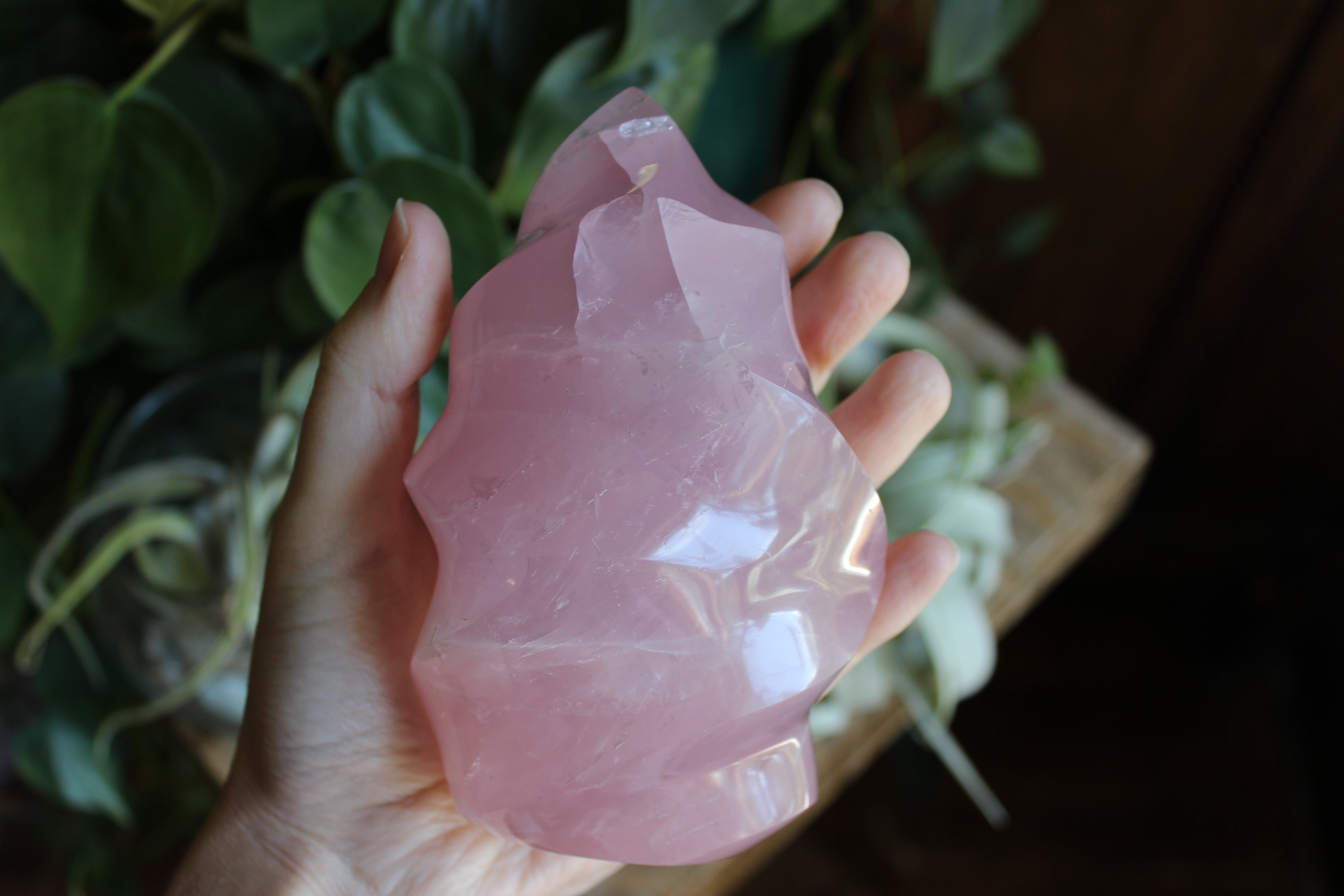 Rose quartz flame 1