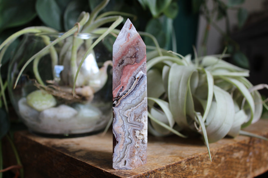 Crazy lace agate tower 10