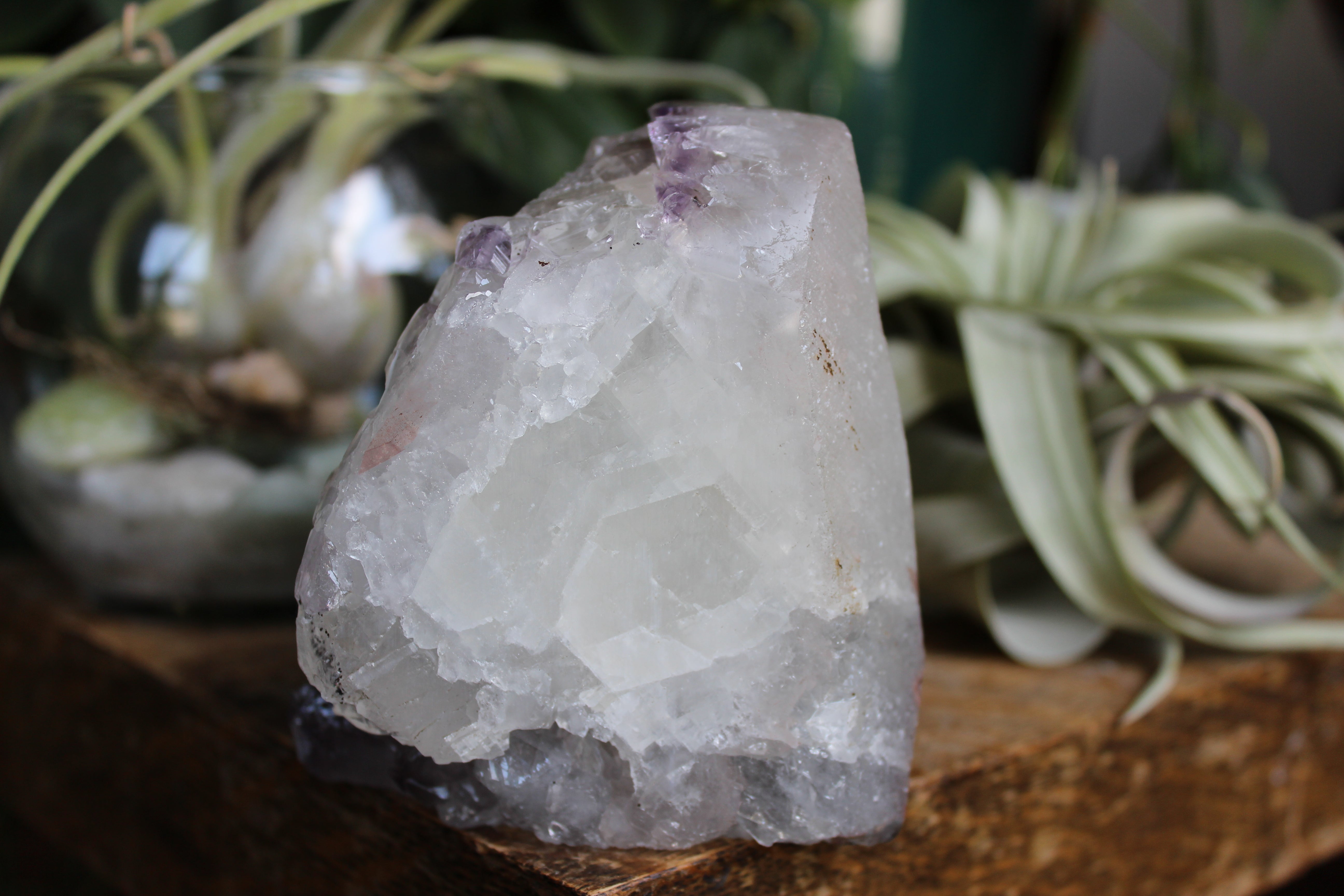 Amethyst cut base with calcite 6