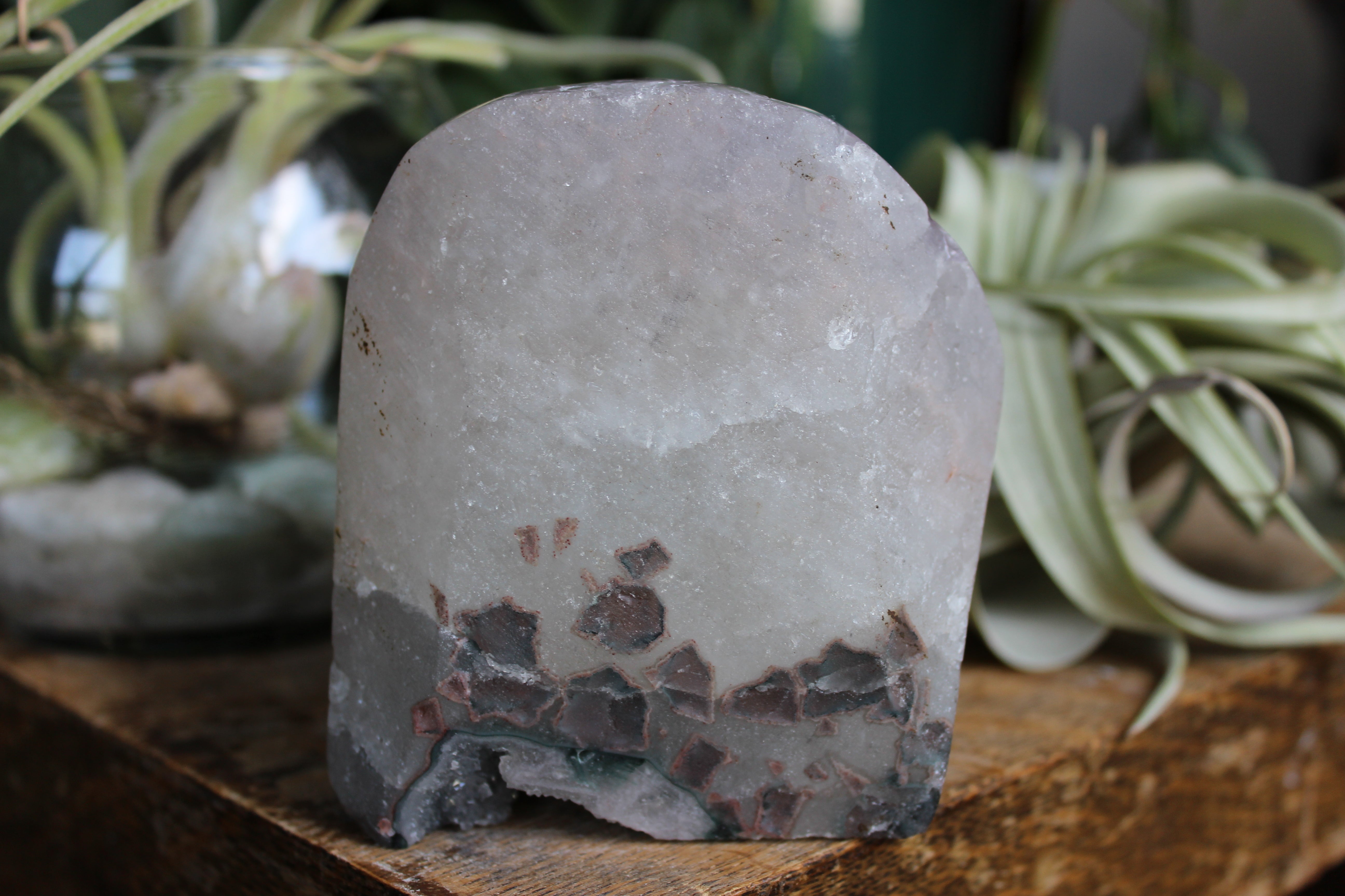 Amethyst cut base with calcite 6