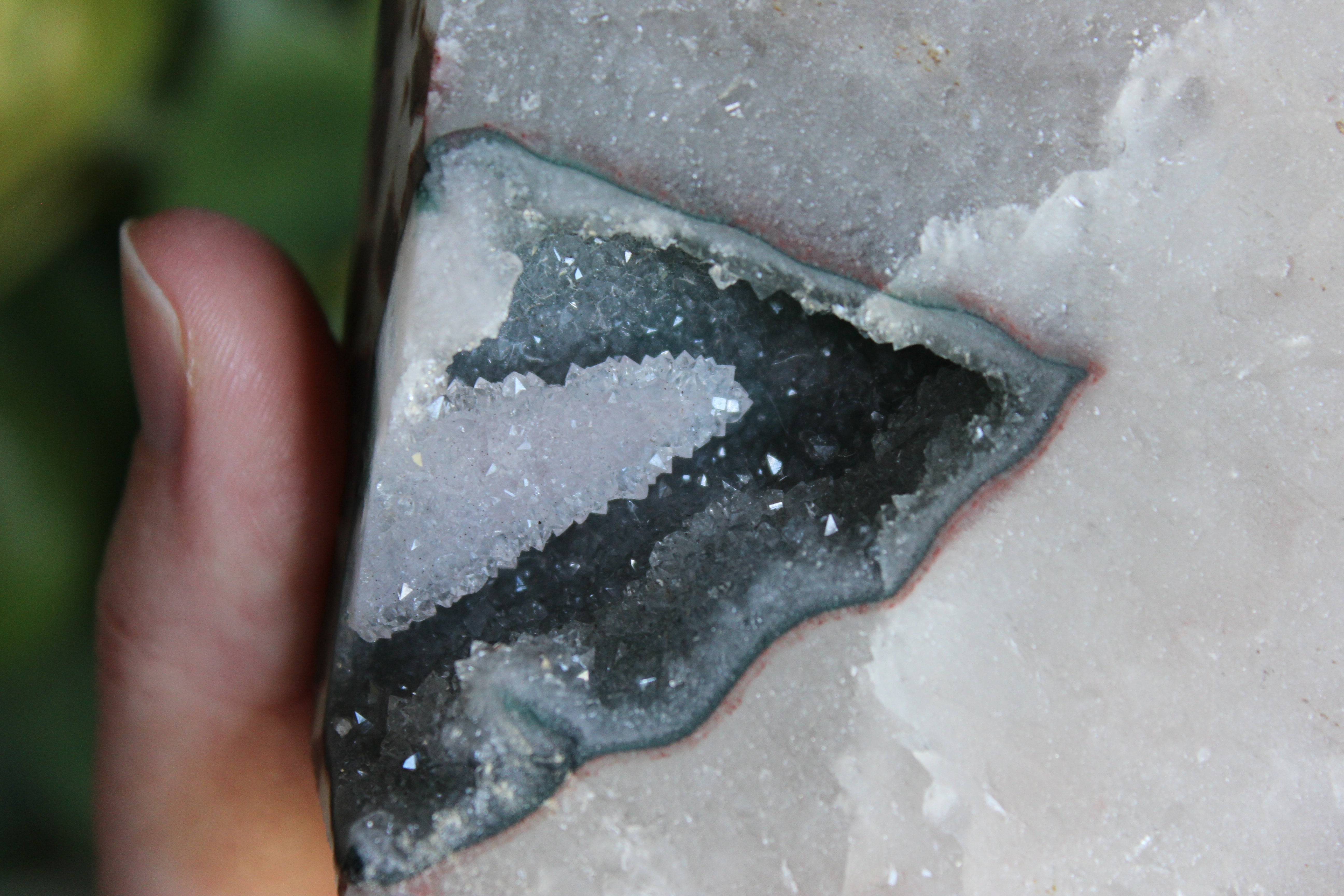 Amethyst cut base with calcite 6