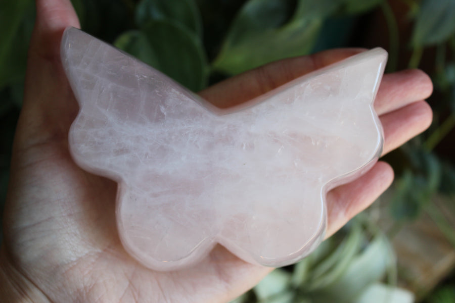 Rose quartz butterfly dish 3