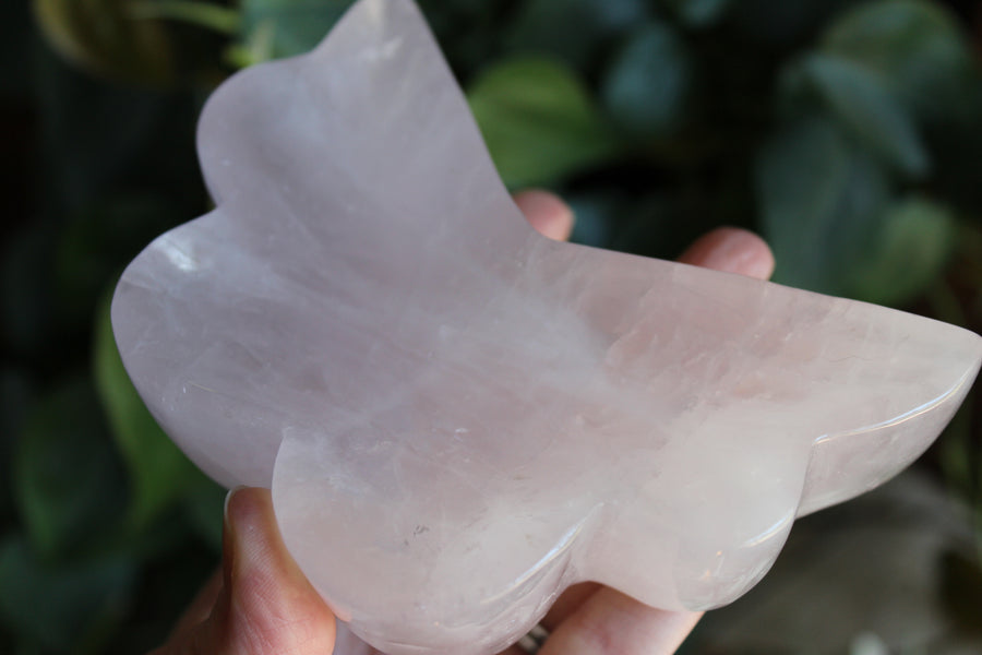 Rose quartz butterfly dish 3