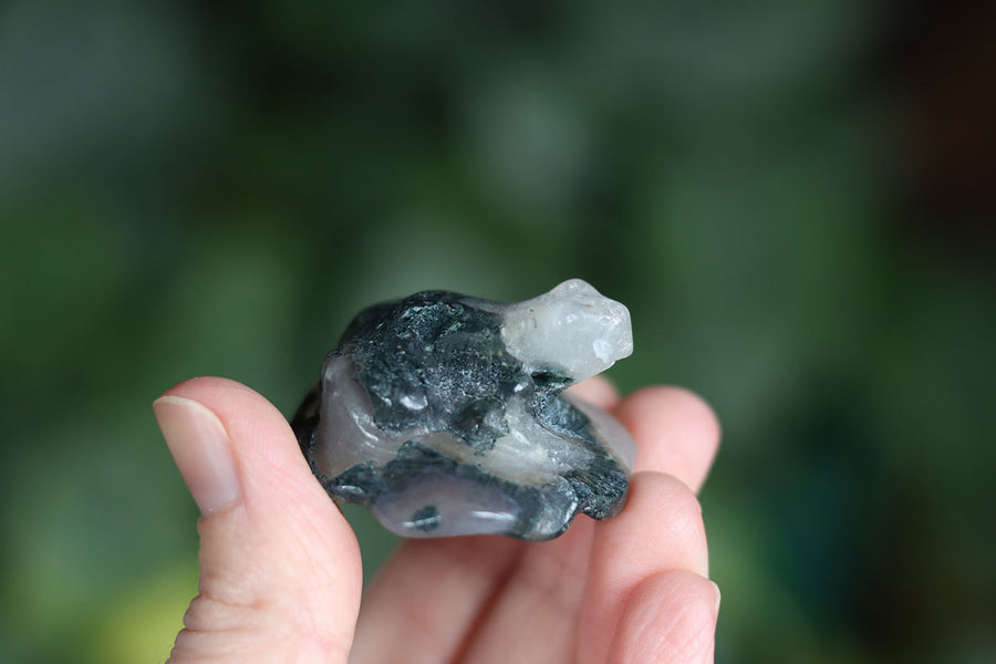 Moss agate frog 8