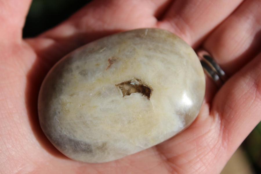 Moonstone/sunstone pocket stone 8