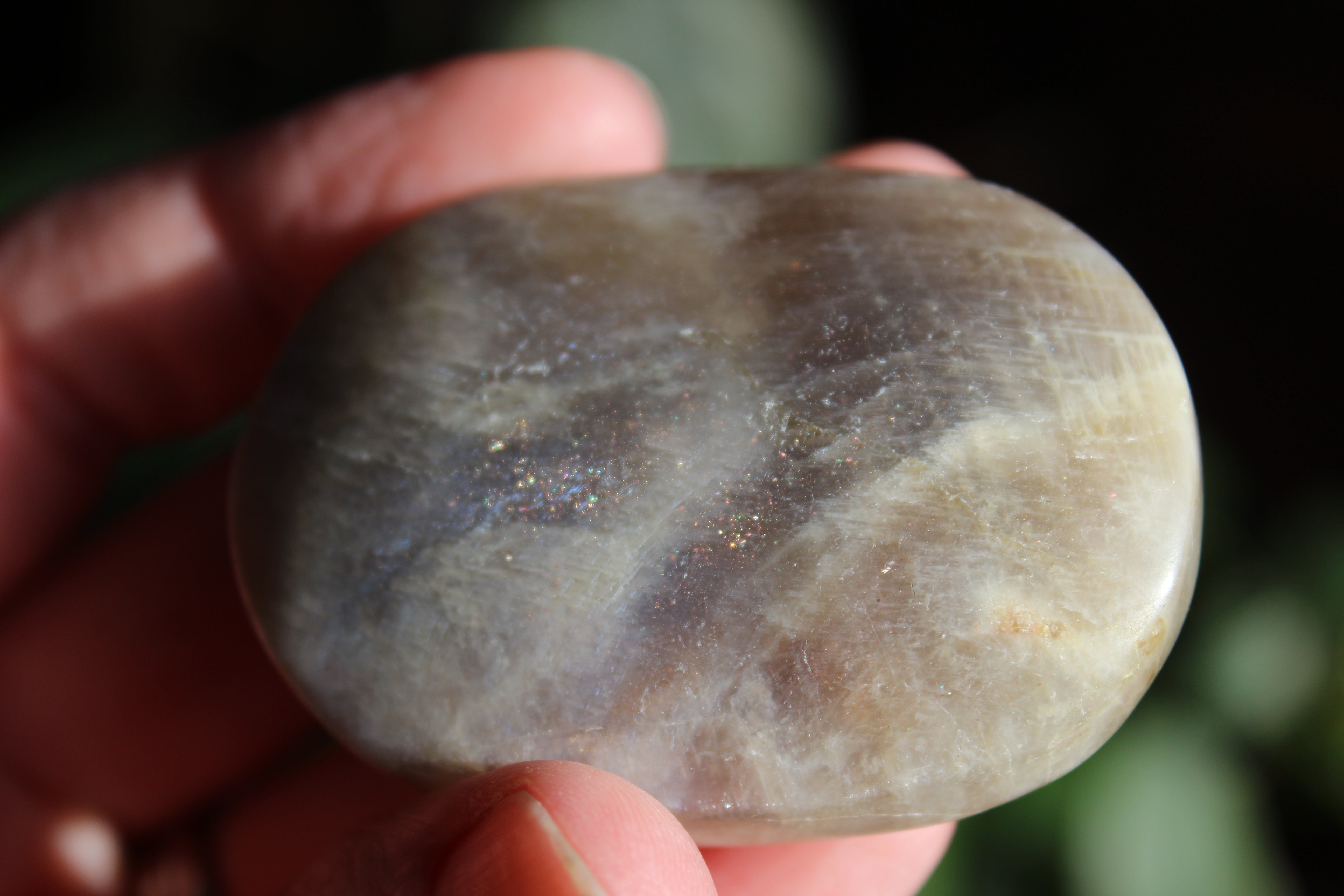 Moonstone/sunstone pocket stone 8