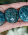 Blue apatite pocket stone