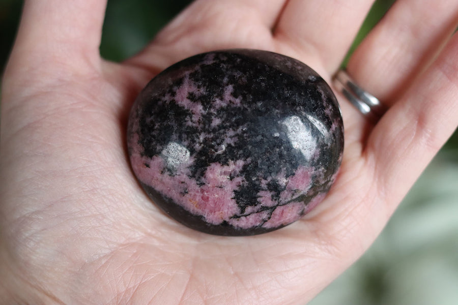 Rhodonite pocket stone 1