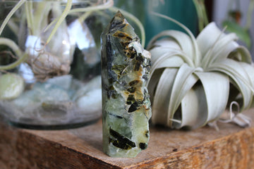 Prehnite cluster tower 1