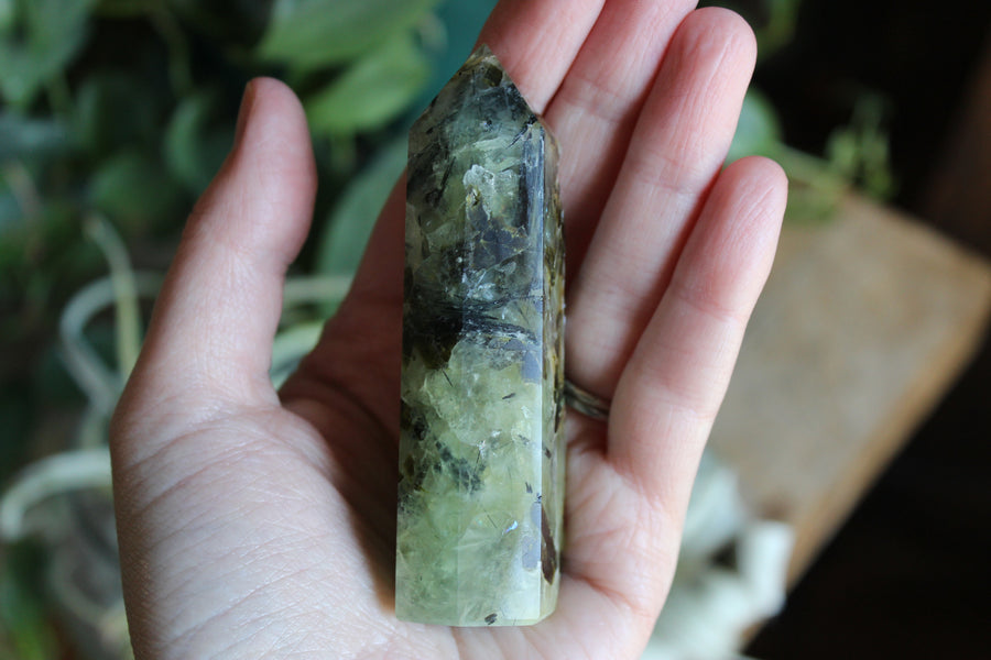 Prehnite cluster tower 1