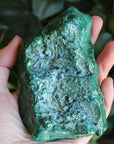 Semi polished malachite slab 15