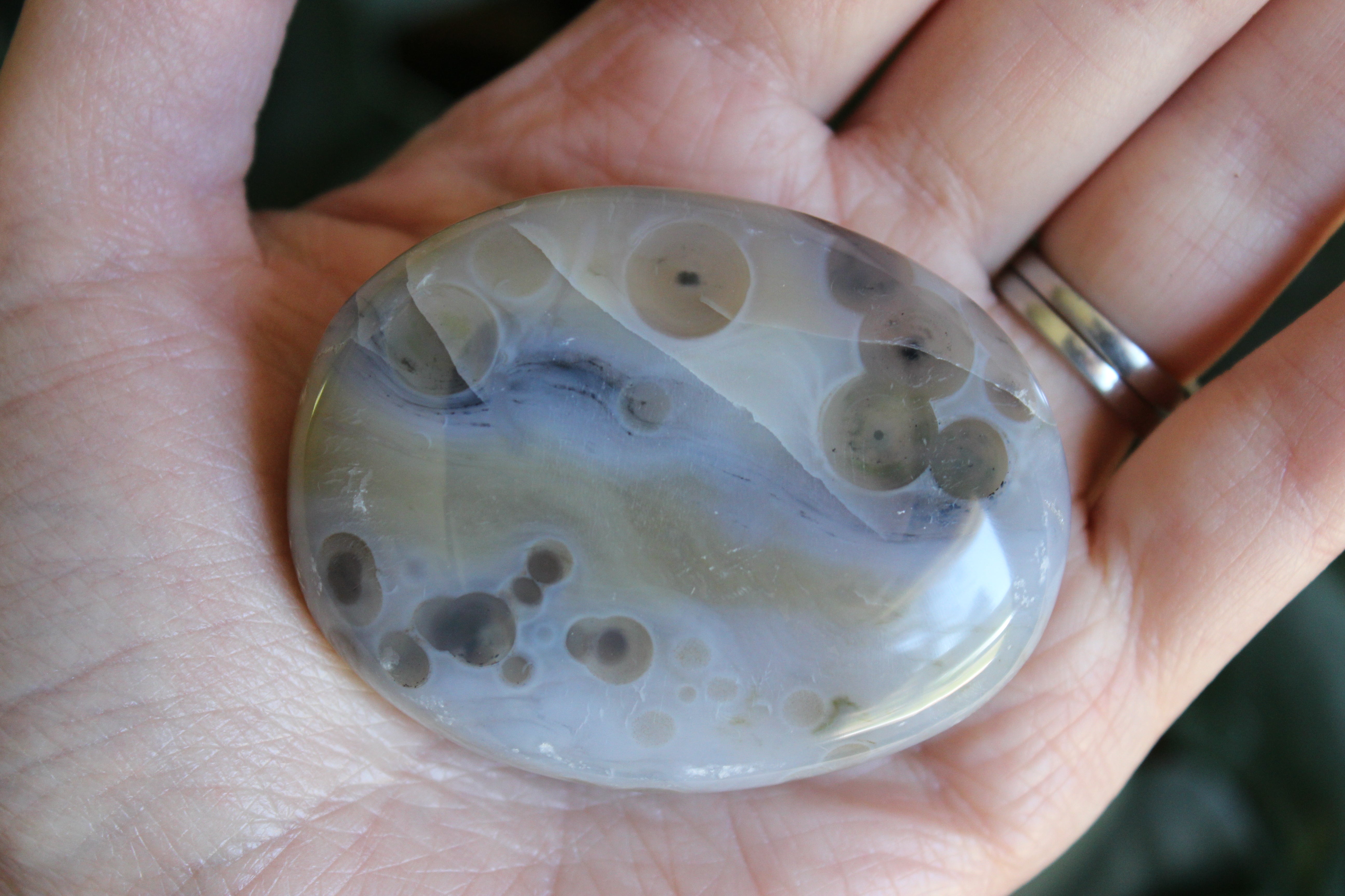8th vein ocean jasper pocket stone 12