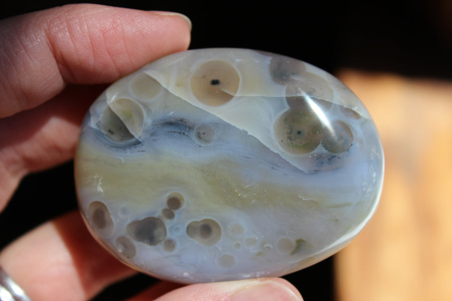 8th vein ocean jasper pocket stone 12