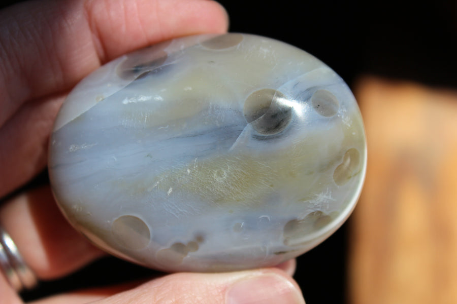 8th vein ocean jasper pocket stone 12