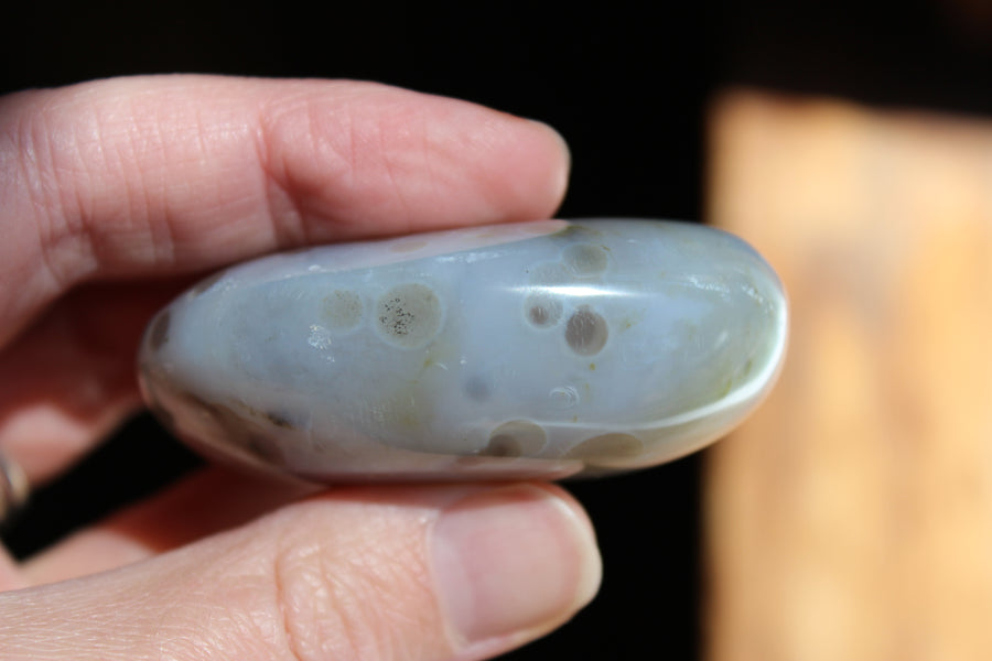 8th vein ocean jasper pocket stone 12