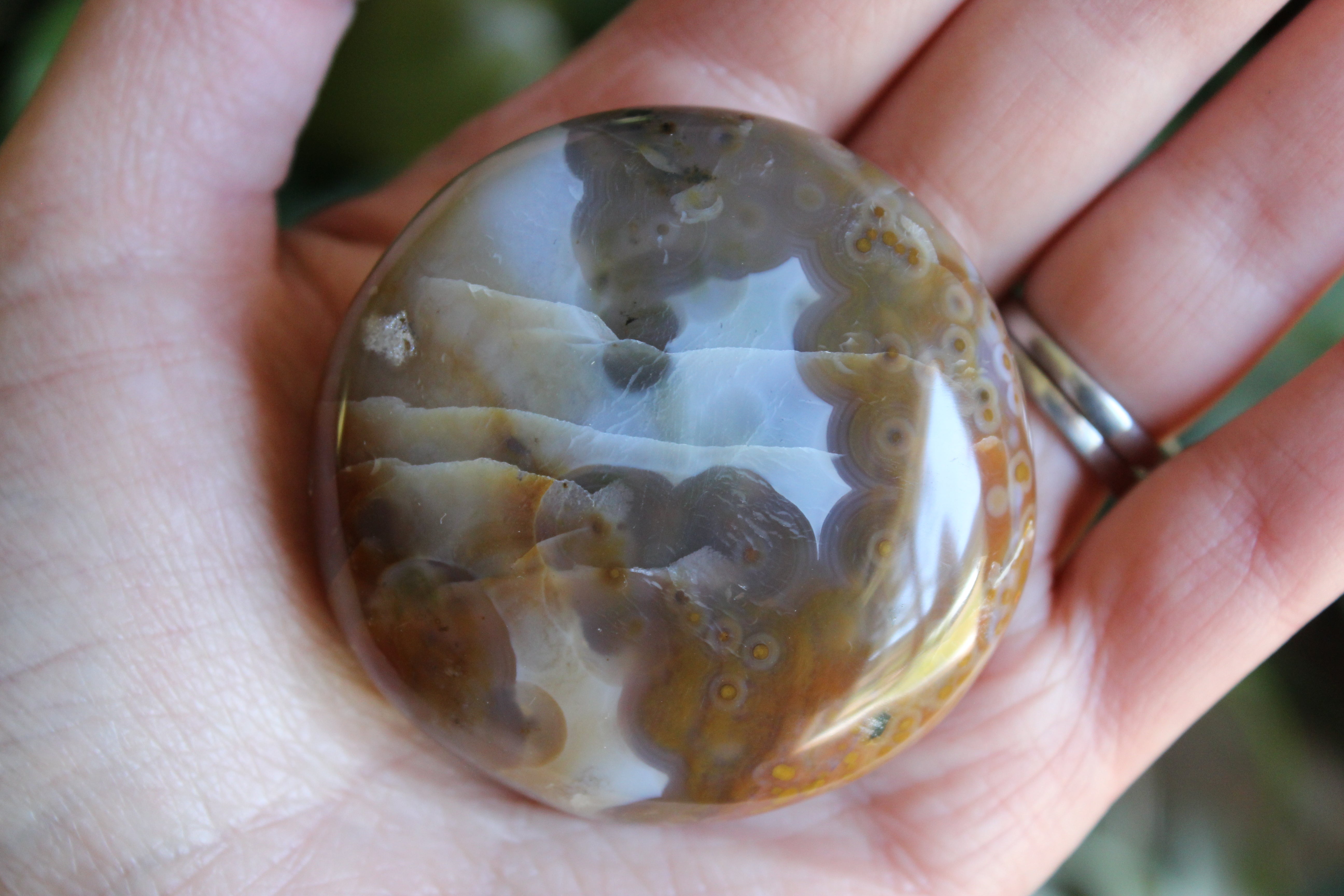 8th vein ocean jasper pocket stone 14