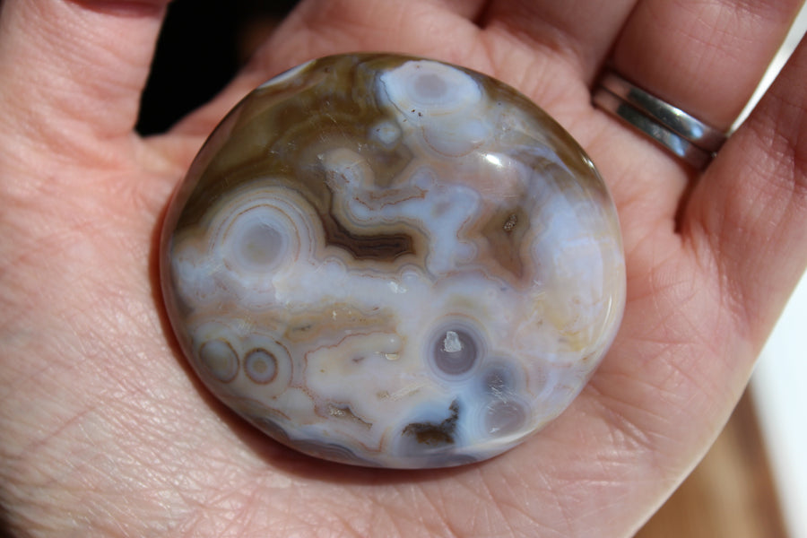 8th vein ocean jasper pocket stone 15