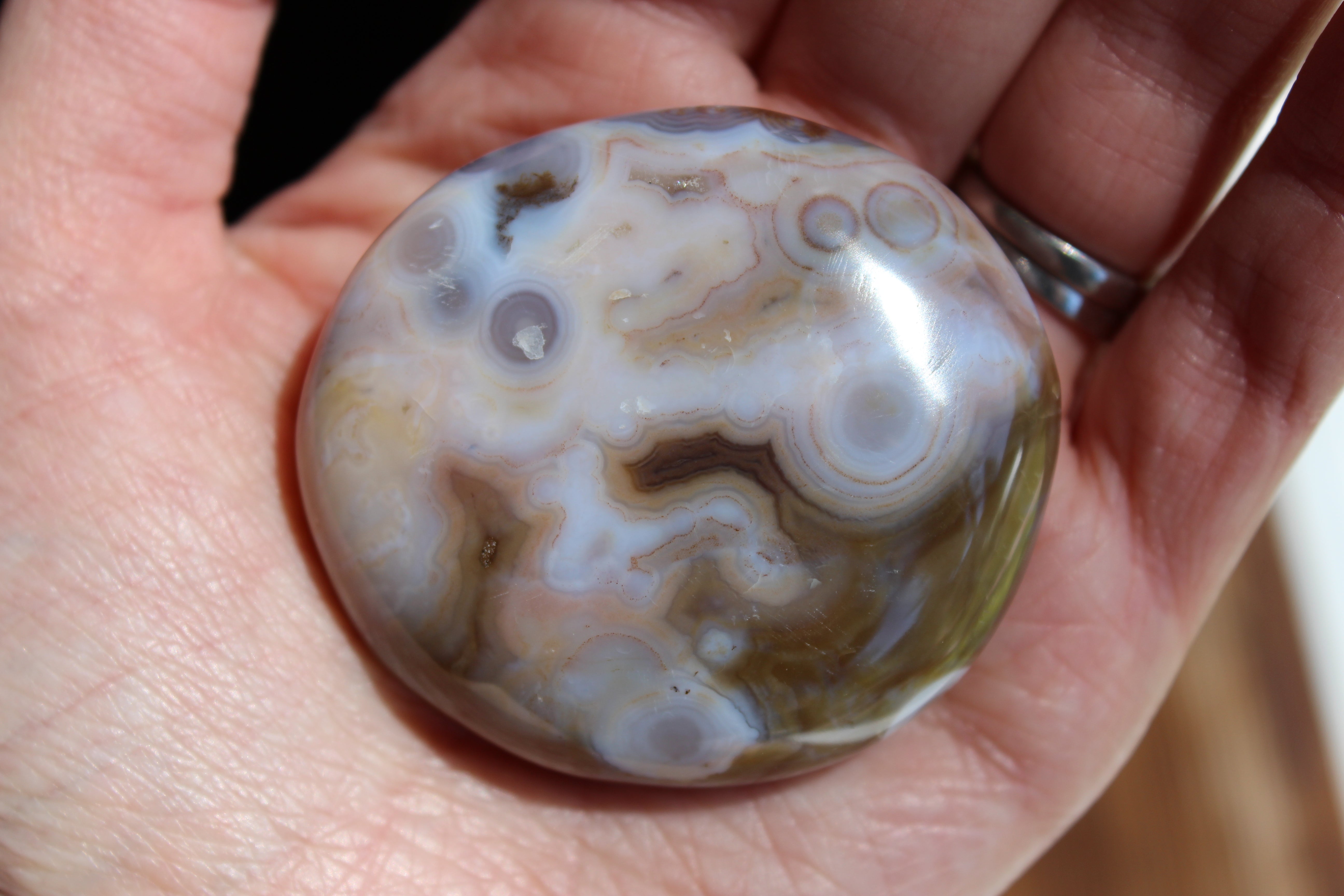 8th vein ocean jasper pocket stone 15