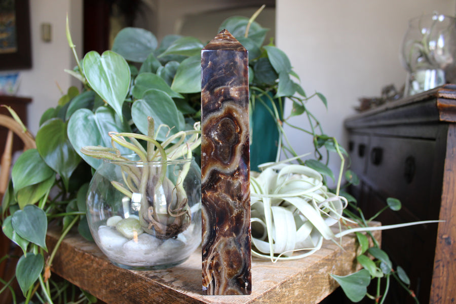 Chocolate calcite tower 4