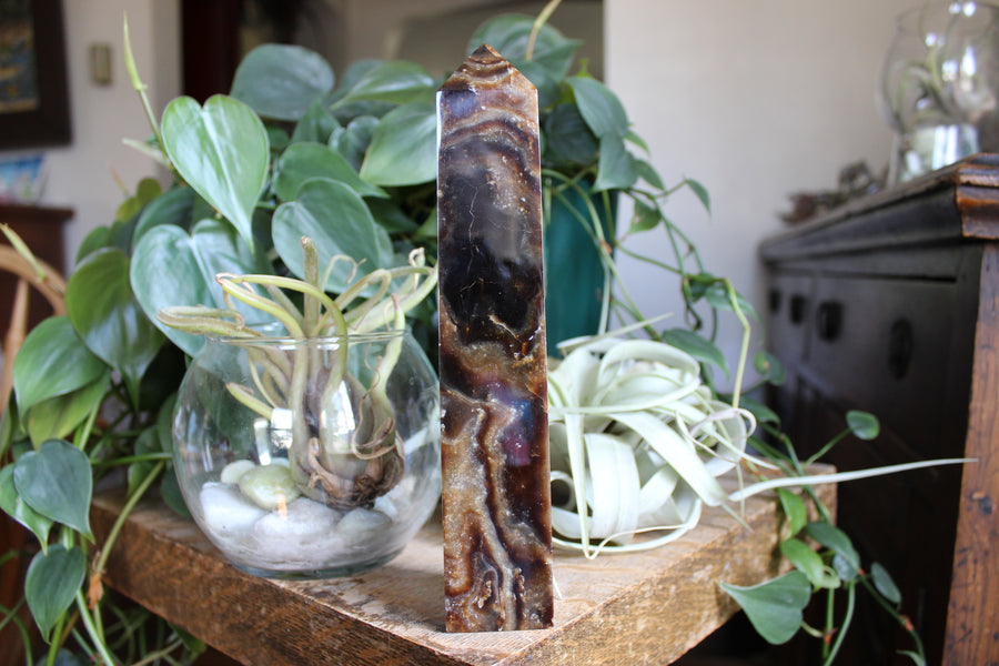 Chocolate calcite tower 4