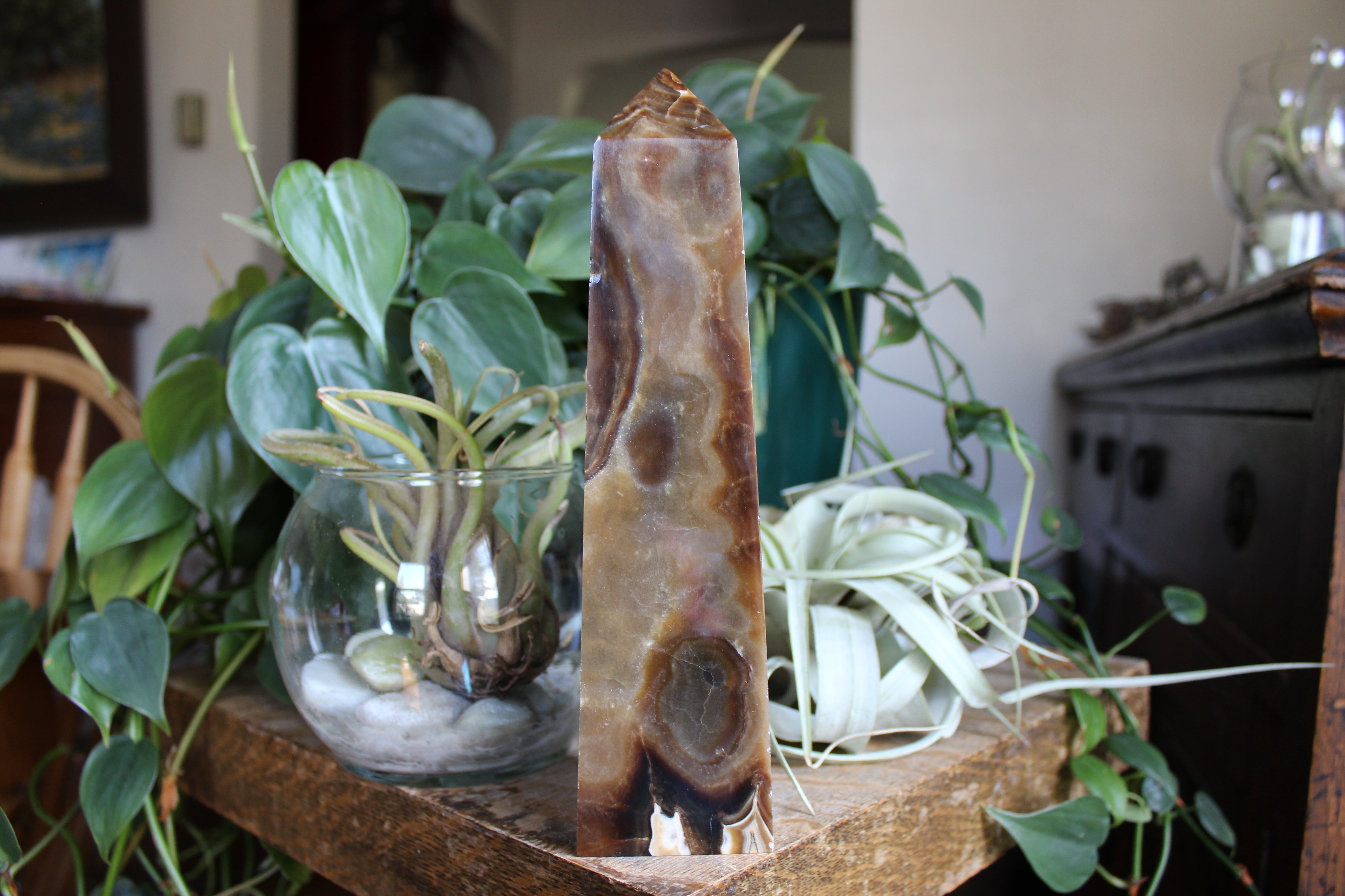 Chocolate calcite tower 5