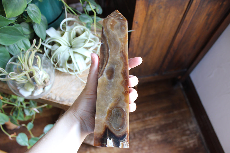 Chocolate calcite tower 5