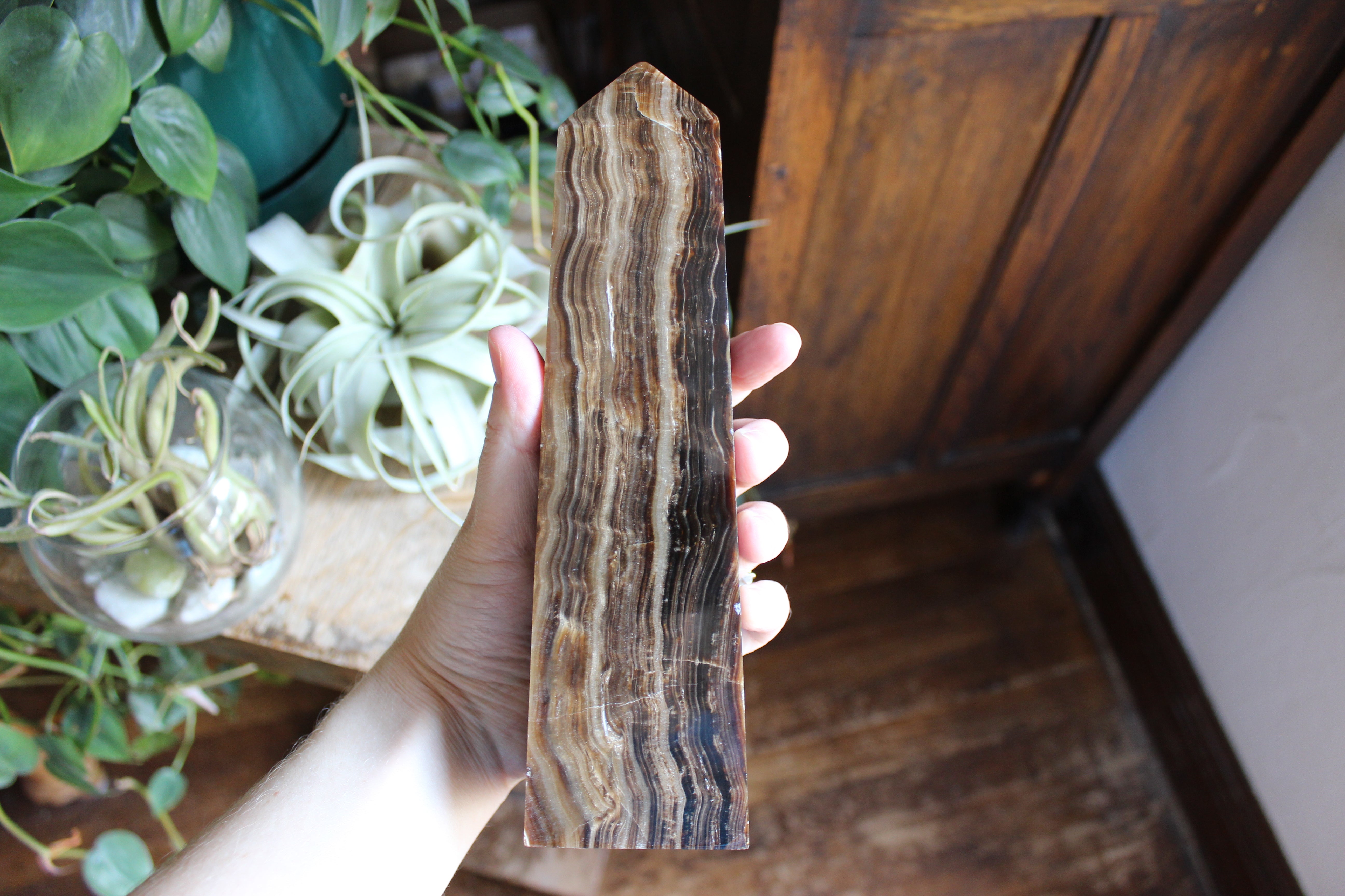 Chocolate calcite tower 5