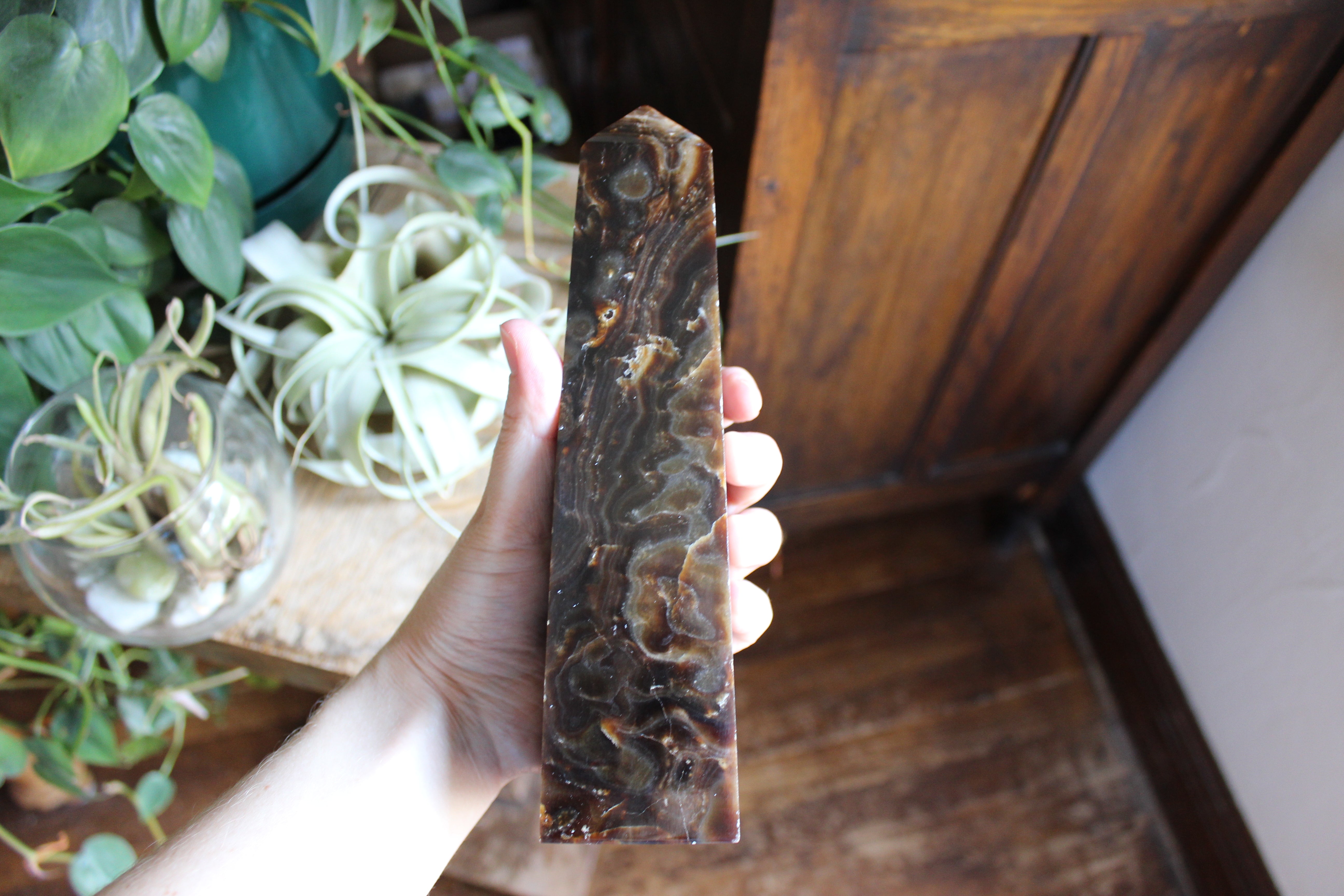 Chocolate calcite tower 5