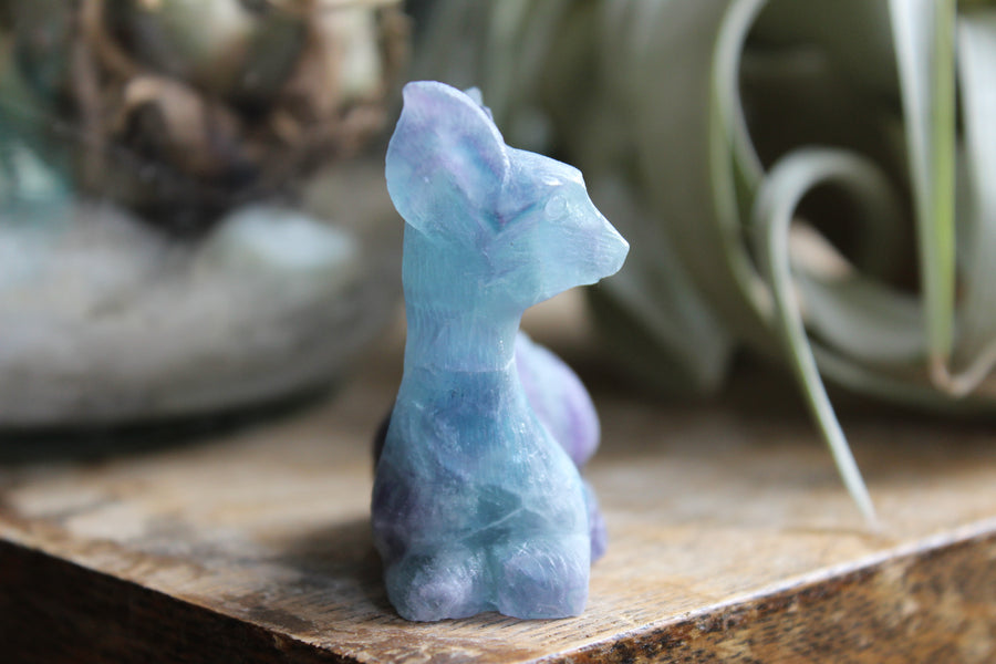 Hand carved fluorite deer 1