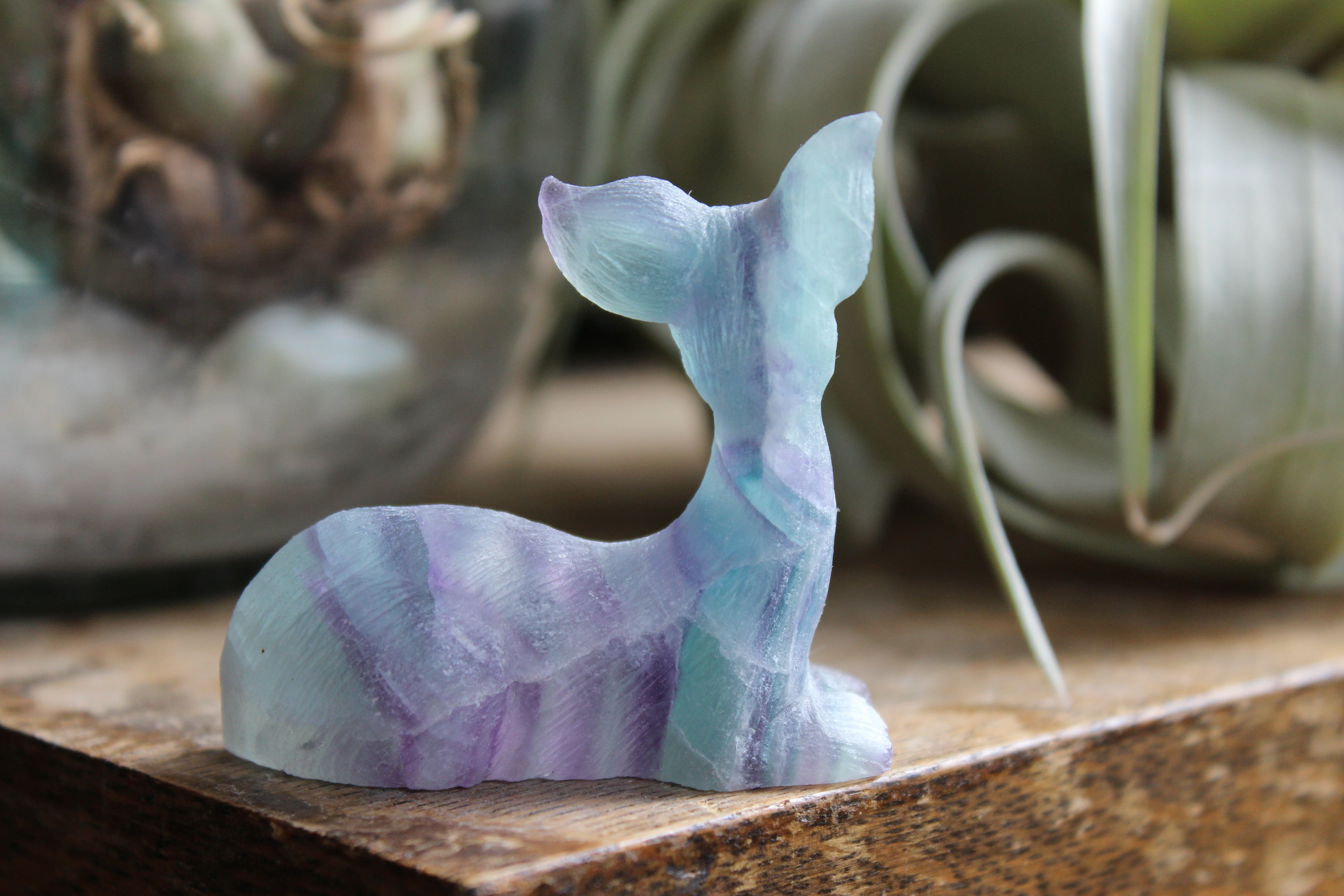 Hand carved fluorite deer 3