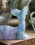 Hand carved fluorite deer 3