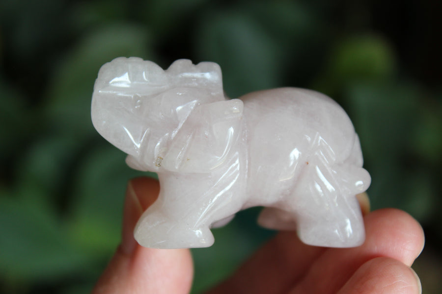 Rose quartz elephant 2