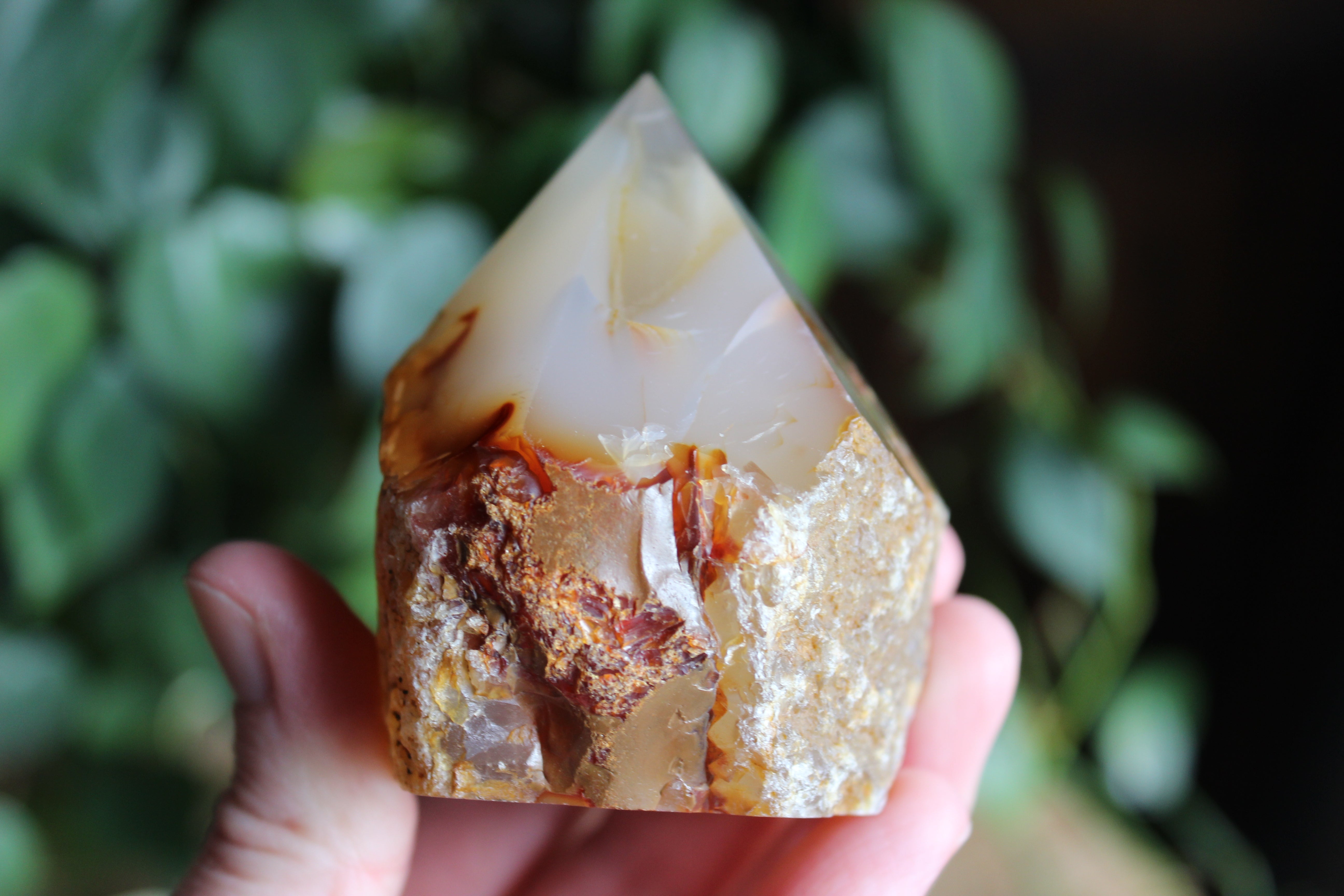 Semi polished carnelian tower 2