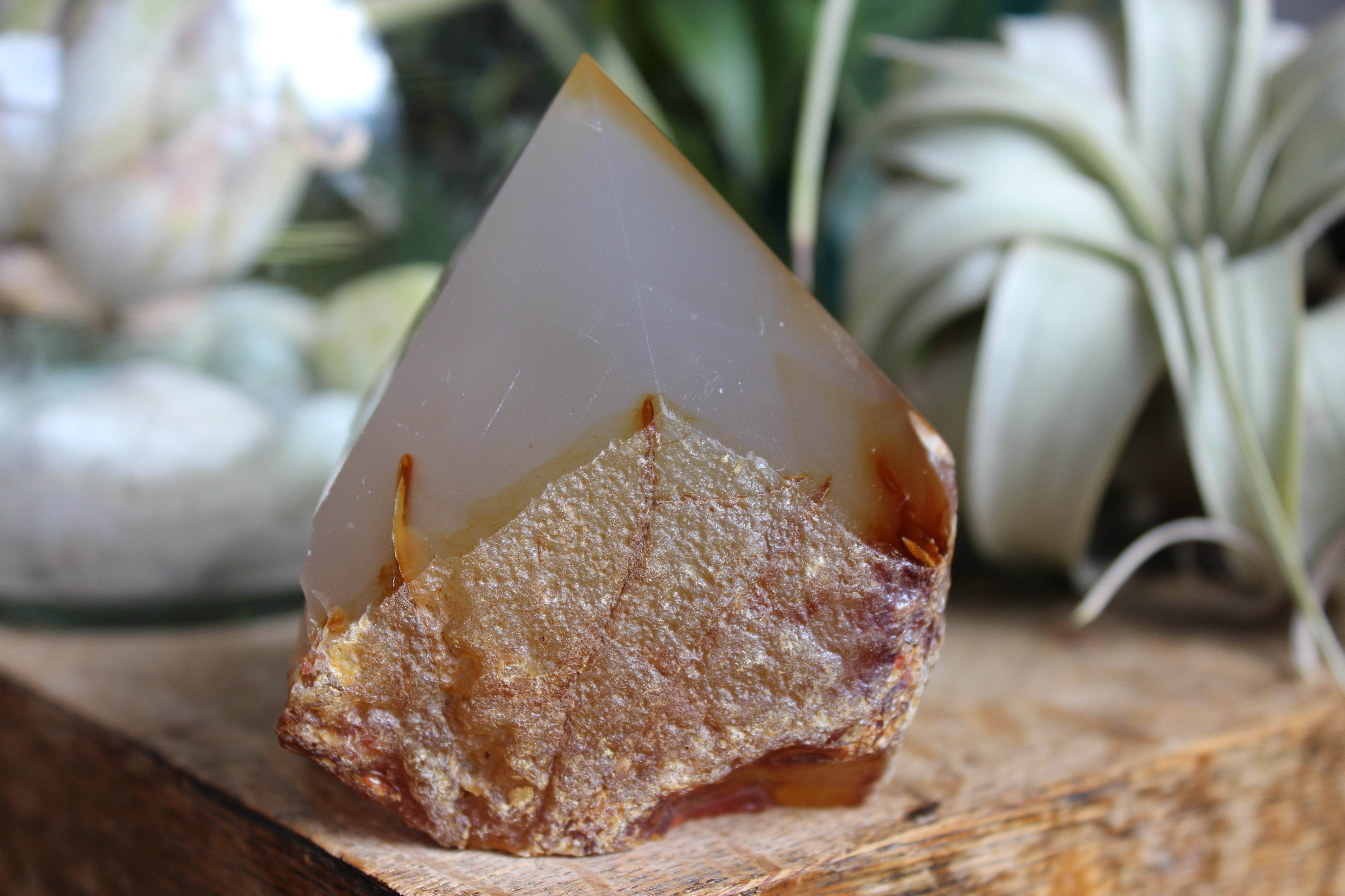 Semi polished carnelian tower 4