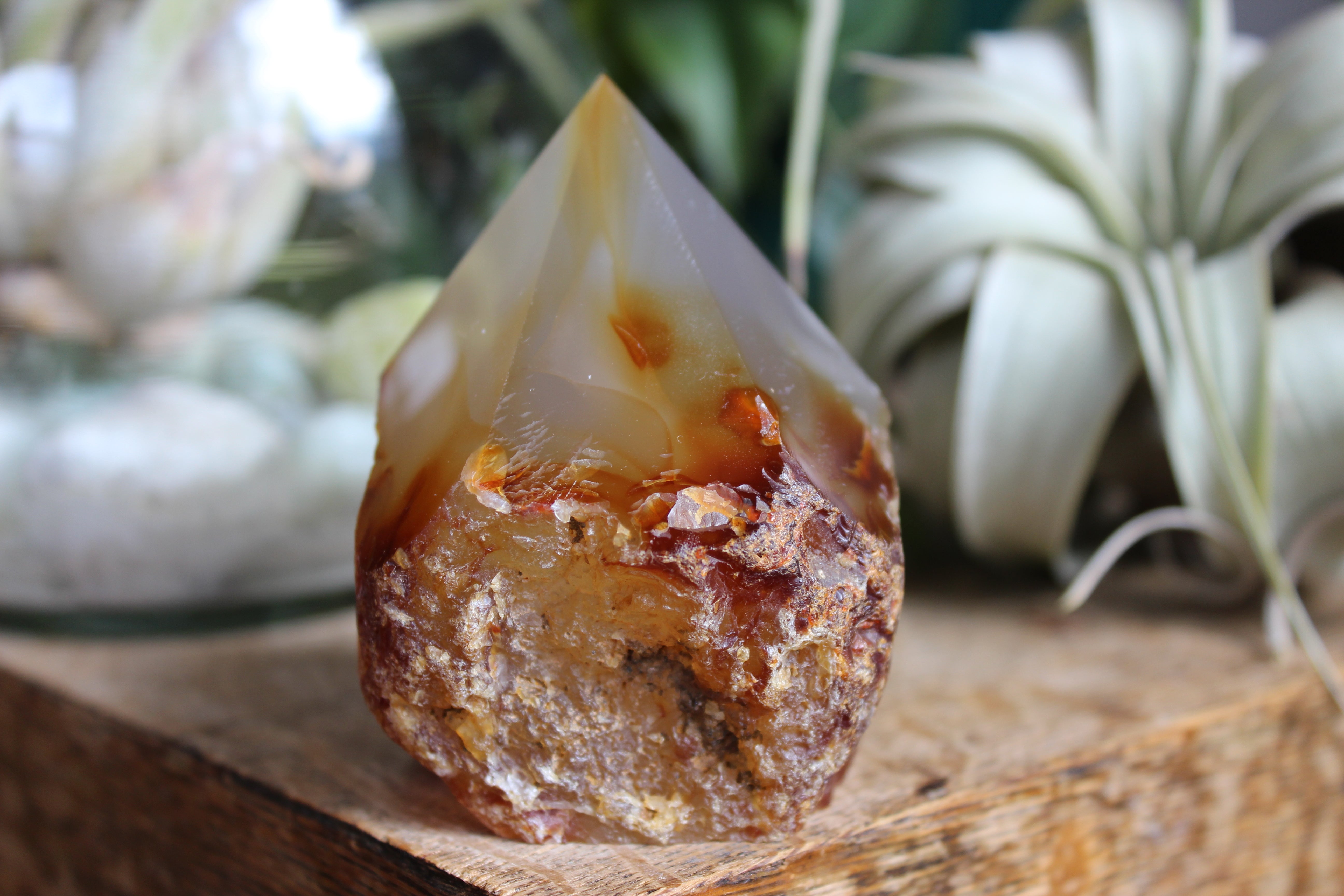 Semi polished carnelian tower 4