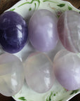 Lavender Yttrium fluorite pocket stone