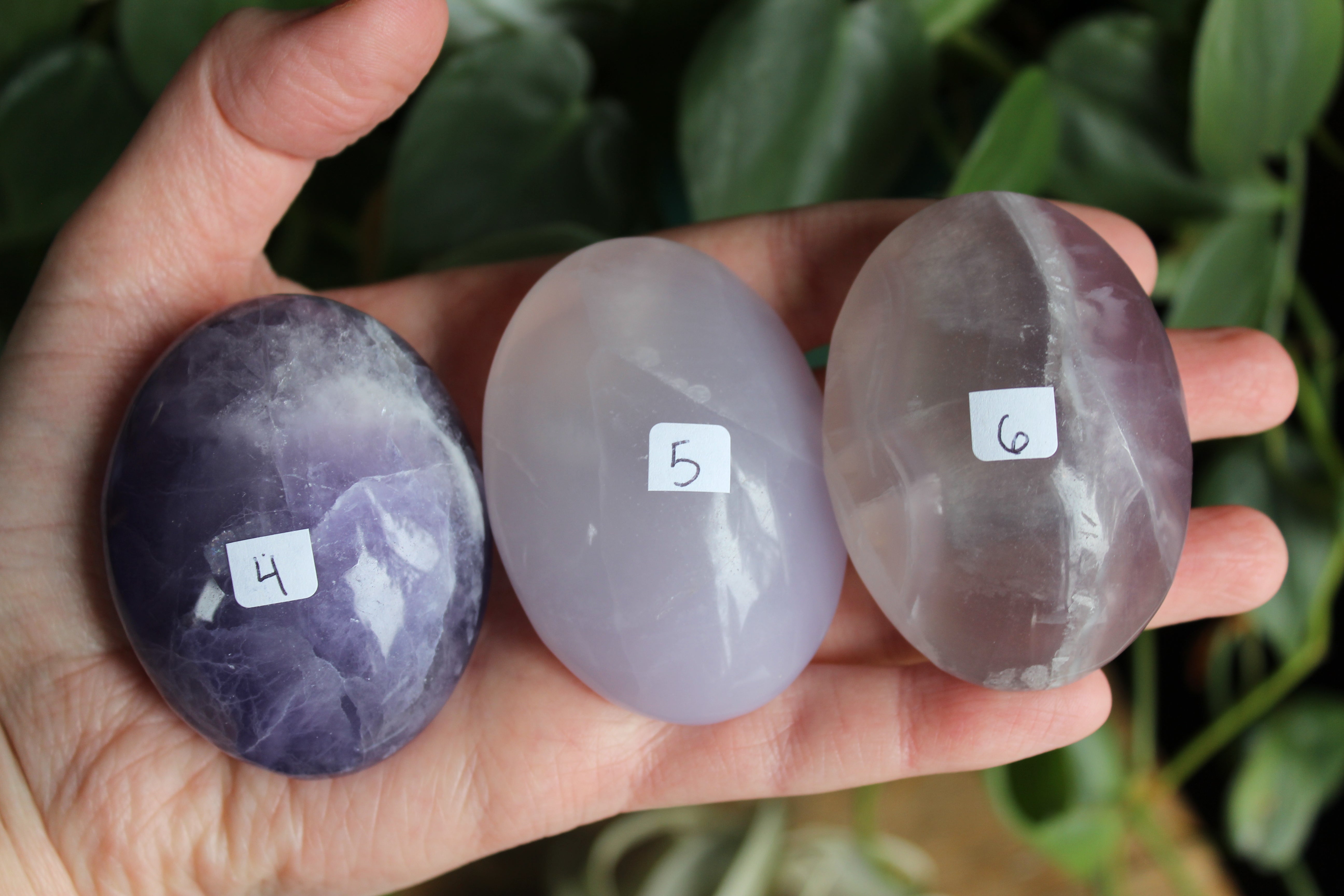 Lavender Yttrium fluorite pocket stone