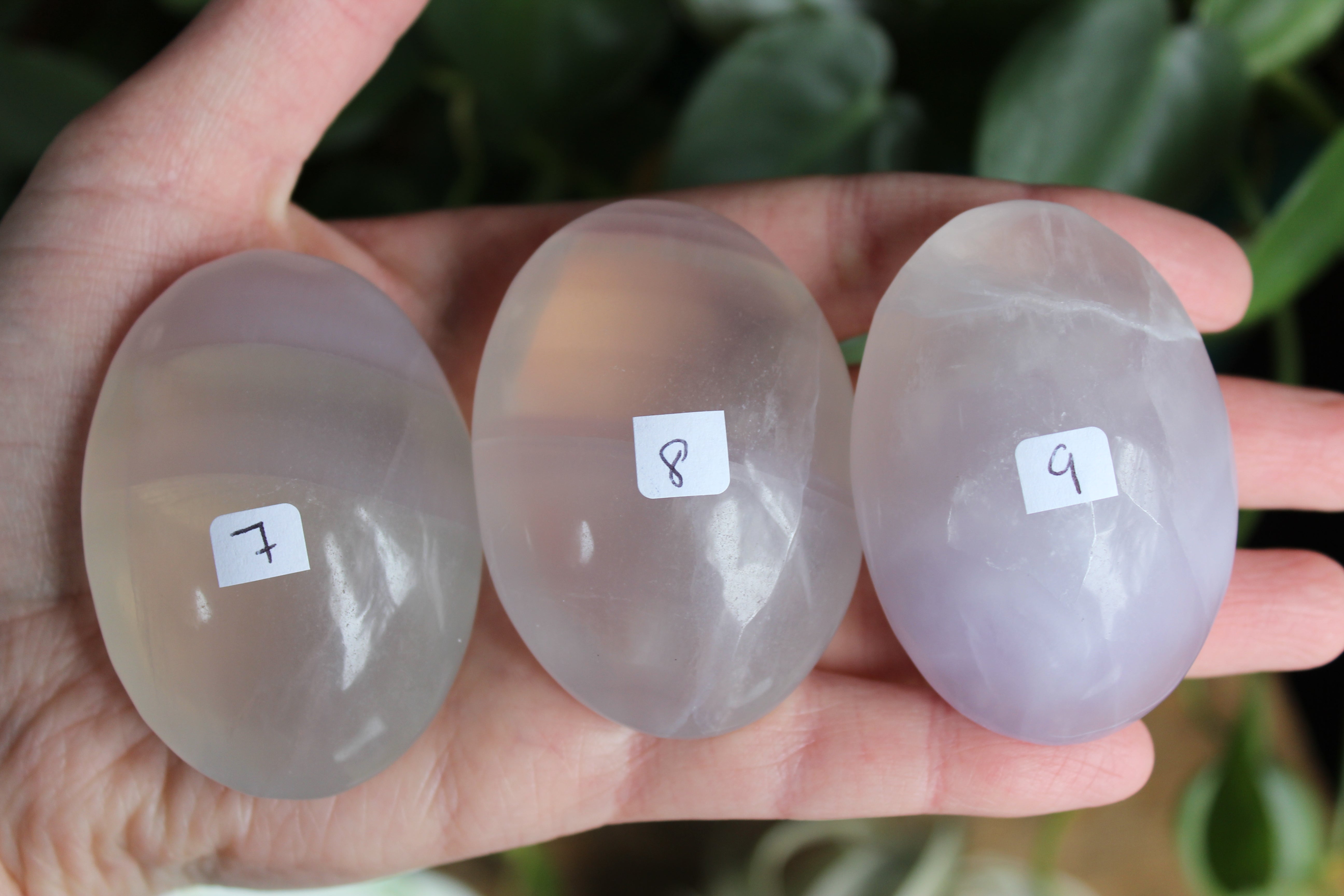 Lavender Yttrium fluorite pocket stone