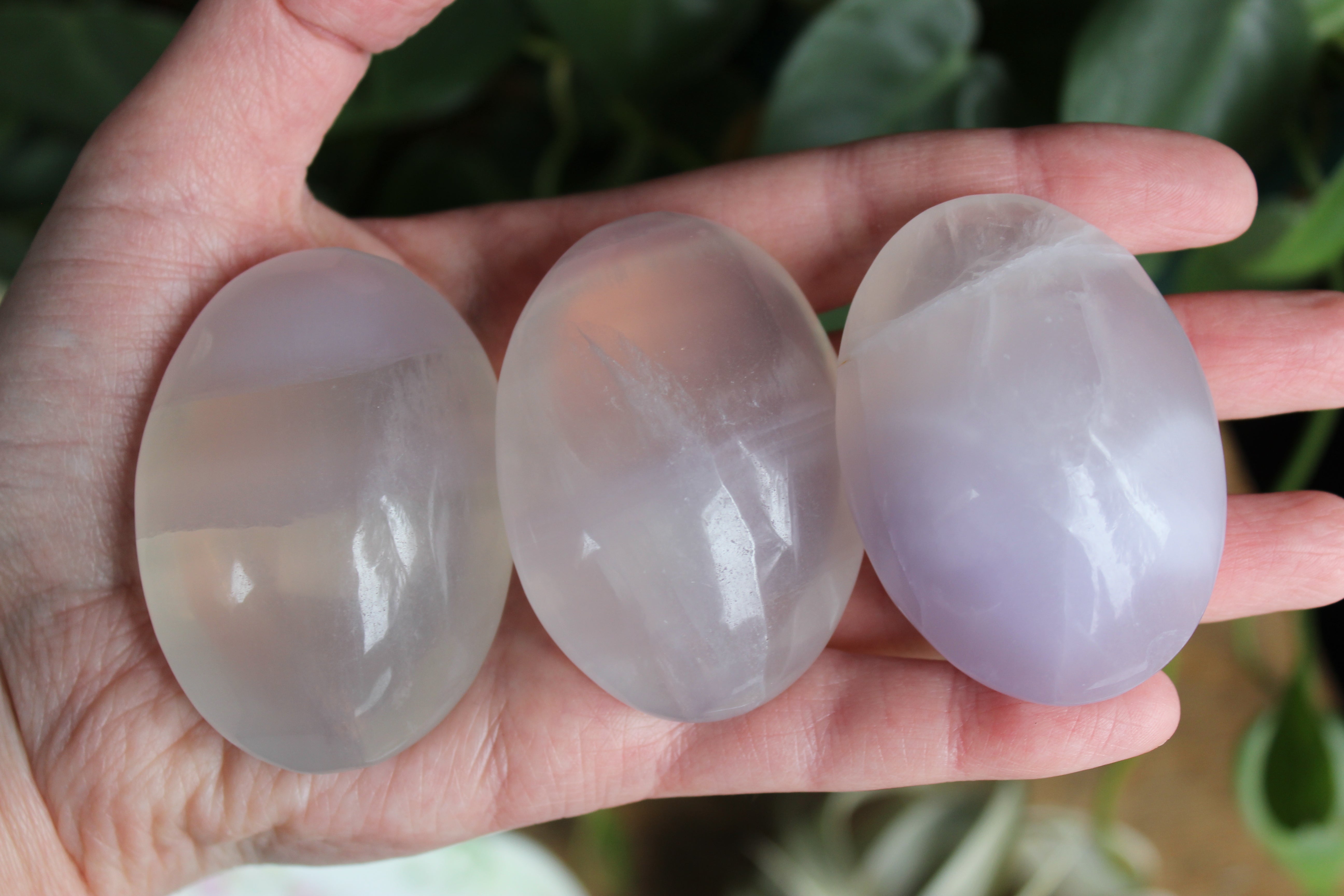 Lavender Yttrium fluorite pocket stone