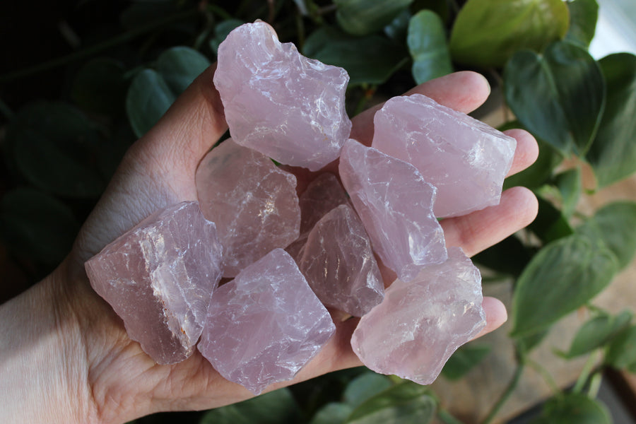 Rough rose quartz piece (Sm/Med size)