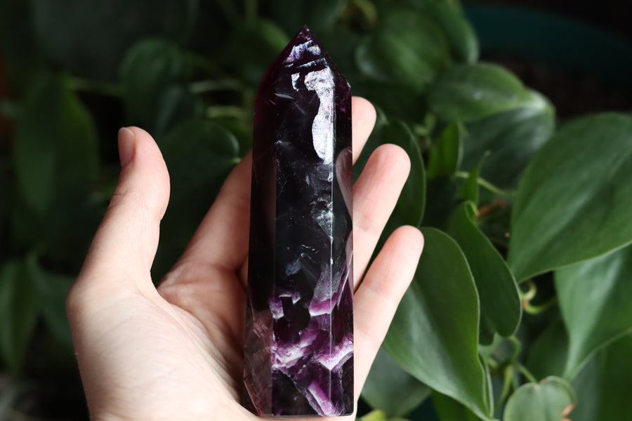 Magenta fluorite tower 50