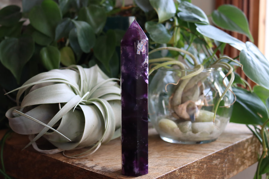 Magenta fluorite tower 52