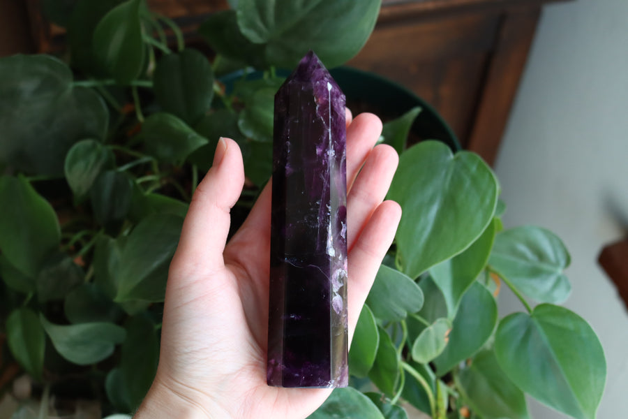 Magenta fluorite tower 52